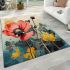 Vibrant bouquet on wooden table area rugs carpet