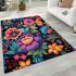 Vibrant cultural floral pattern area rugs carpet