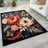 Vibrant floral arrangement area rugs carpet