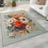 Vibrant floral circle area rugs carpet