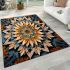 Vibrant floral kaleidoscope area rugs carpet