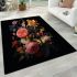 Vibrant floral vase on table area rugs carpet