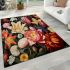 Vibrant flower vase arrangement area rugs carpet