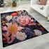 Vibrant garden with variety of flowers area rugs carpet