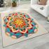 Vibrant geometric flower area rugs carpet