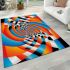 Vibrant geometric spiral area rugs carpet
