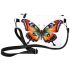 Vibrant Glass Butterfly Art Makeup Bag