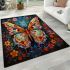 Vibrant harmony the butterfly's garden area rugs carpet