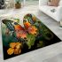 Vibrant serenity butterfly amidst nature's beauty area rugs carpet