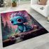 Whimsical candy dragon scene area rugs carpet