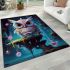 Whimsical owl's tabletop adventure area rugs carpet