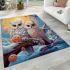 Whimsical winter owls area rugs carpet