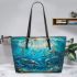 Wilds ocean animals with dream catcher leather tote bag