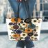 Flowers in the style of maru aronson Leather Tote Bag, Totes, Crossbody, Purse: Bag Gift Idea for Girlfriend, Sitter, Birthday, Women ,Daughter, Mama, Ladies