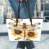 A watercolor illustration of dragonfly with sunflowers leather Chic Stylish Tote Bag & Women Totes: Perfect Gift for Girlfriend | Crossbody, Purse, Handbag