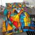 Abstract art in the style of cubism bedding set