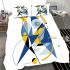 Abstract art vector design featuring a sliding bird bedding set