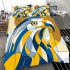 Abstract art vector graphic of an eagle bedding set
