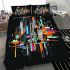 Abstract cityscape made of geometric shapes bedding set