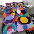 Abstract composition with geometric shapes and vibrant colors bedding set