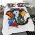 Abstract graffiti minimalist style bedding set