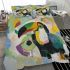 Abstract modern painting of the toucan bird bedding set