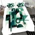 Abstract modern typography with geometric shapes and forms bedding set