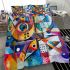 Abstract painting in the style of kandinsky bedding set