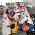 Abstract painting in the style of kandinsky with bright colors bedding set