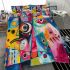 Abstract painting in the style of kandinsky with bright colors bedding set