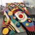 Abstract painting of colorful circles and lines bedding set