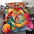 Abstract painting of vibrant colors and shapes bedding set