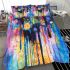 Abstract watercolor painting of the universe bedding set