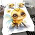 Adorable baby honey bee with big beautiful eyes bedding set
