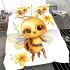 Adorable baby honey bee with big eyes bedding set