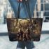 Affican people with dream catcher leather tote bag