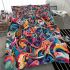 An intricate colorful painting bedding set