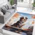 Autumn serenity a dog's contemplation area rugs carpet