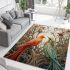 Avian conversations in the enchanted forest area rugs carpet