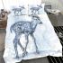 Baby deer in the snow bedding set
