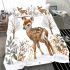 Baby deer in the snow bedding set