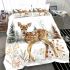 Baby deer in the snow bedding set