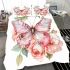 Beautiful butterfly with pink roses bedding set
