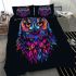 Beautiful colorful owl bedding set