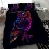 Beautiful colorful owl bedding set