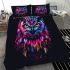 Beautiful colorful owl bedding set