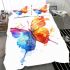 Beautiful colorful watercolor butterfly bedding set
