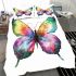 Beautiful colorful watercolor butterfly bedding set