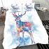 Beautiful deer in the style of watercolor bedding set