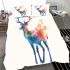 Beautiful deer in the style of watercolor bedding set